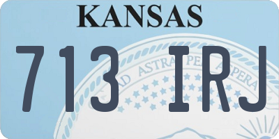 KS license plate 713IRJ