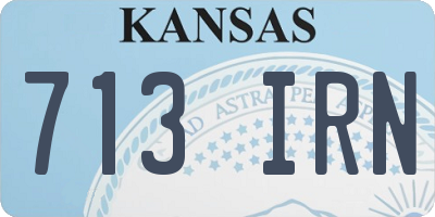 KS license plate 713IRN