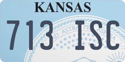 KS license plate 713ISC