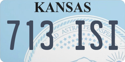 KS license plate 713ISI