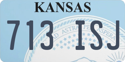 KS license plate 713ISJ