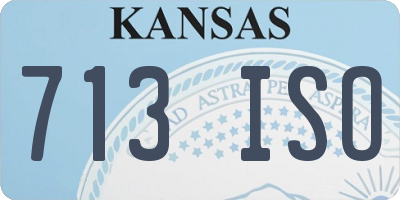 KS license plate 713ISO