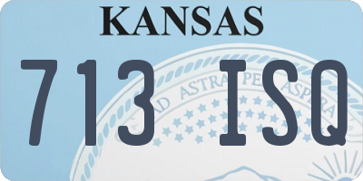 KS license plate 713ISQ