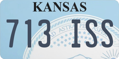 KS license plate 713ISS