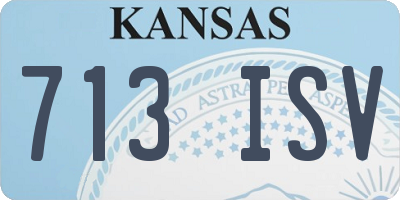 KS license plate 713ISV