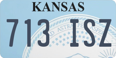 KS license plate 713ISZ
