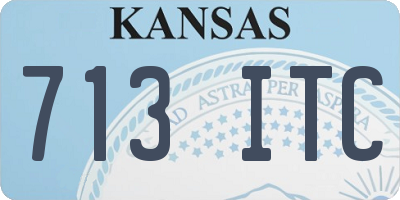 KS license plate 713ITC