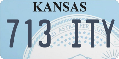 KS license plate 713ITY