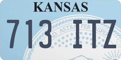 KS license plate 713ITZ
