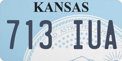 KS license plate 713IUA