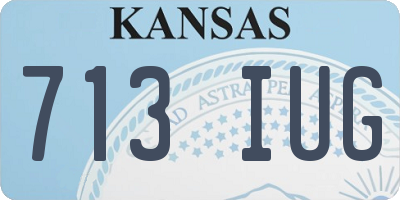KS license plate 713IUG