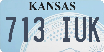 KS license plate 713IUK
