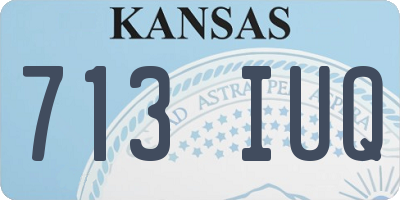 KS license plate 713IUQ