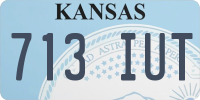 KS license plate 713IUT