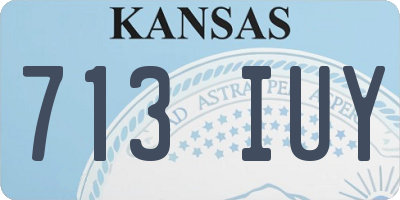 KS license plate 713IUY