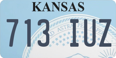 KS license plate 713IUZ