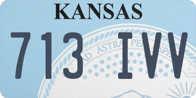 KS license plate 713IVV