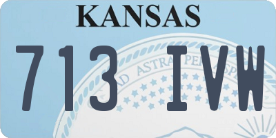 KS license plate 713IVW