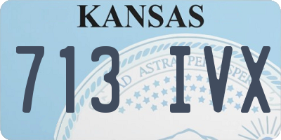 KS license plate 713IVX