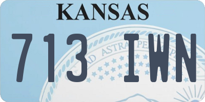 KS license plate 713IWN