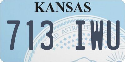 KS license plate 713IWU