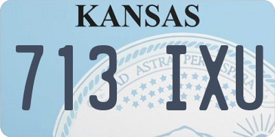 KS license plate 713IXU