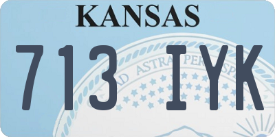 KS license plate 713IYK