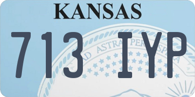 KS license plate 713IYP