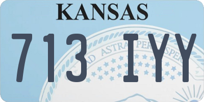 KS license plate 713IYY