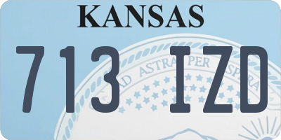 KS license plate 713IZD