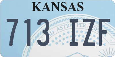 KS license plate 713IZF