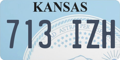 KS license plate 713IZH