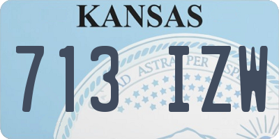 KS license plate 713IZW
