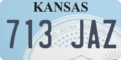 KS license plate 713JAZ
