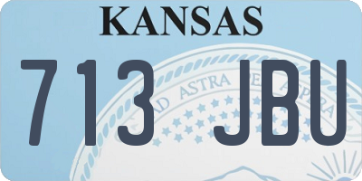KS license plate 713JBU