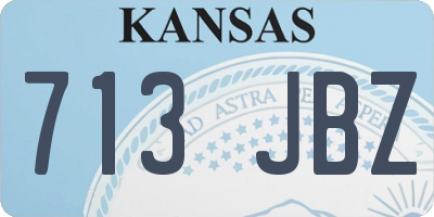 KS license plate 713JBZ