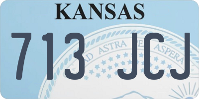 KS license plate 713JCJ