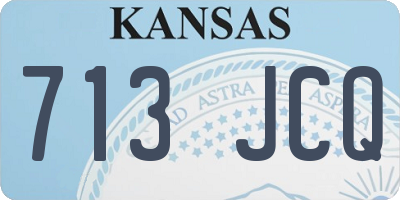 KS license plate 713JCQ
