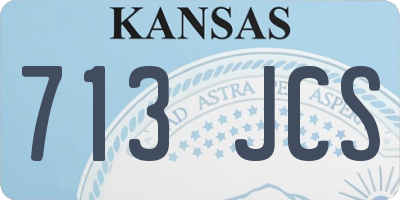 KS license plate 713JCS