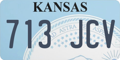 KS license plate 713JCV