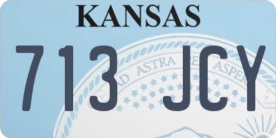 KS license plate 713JCY