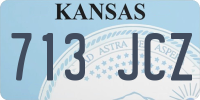 KS license plate 713JCZ