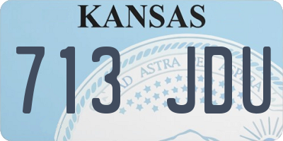 KS license plate 713JDU