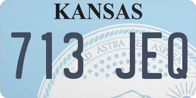 KS license plate 713JEQ