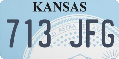 KS license plate 713JFG