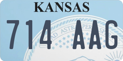 KS license plate 714AAG