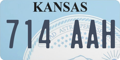 KS license plate 714AAH