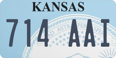 KS license plate 714AAI