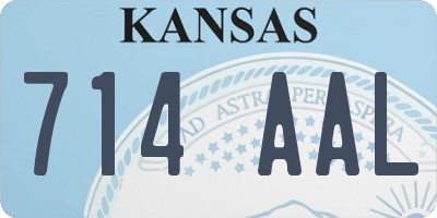 KS license plate 714AAL