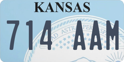 KS license plate 714AAM